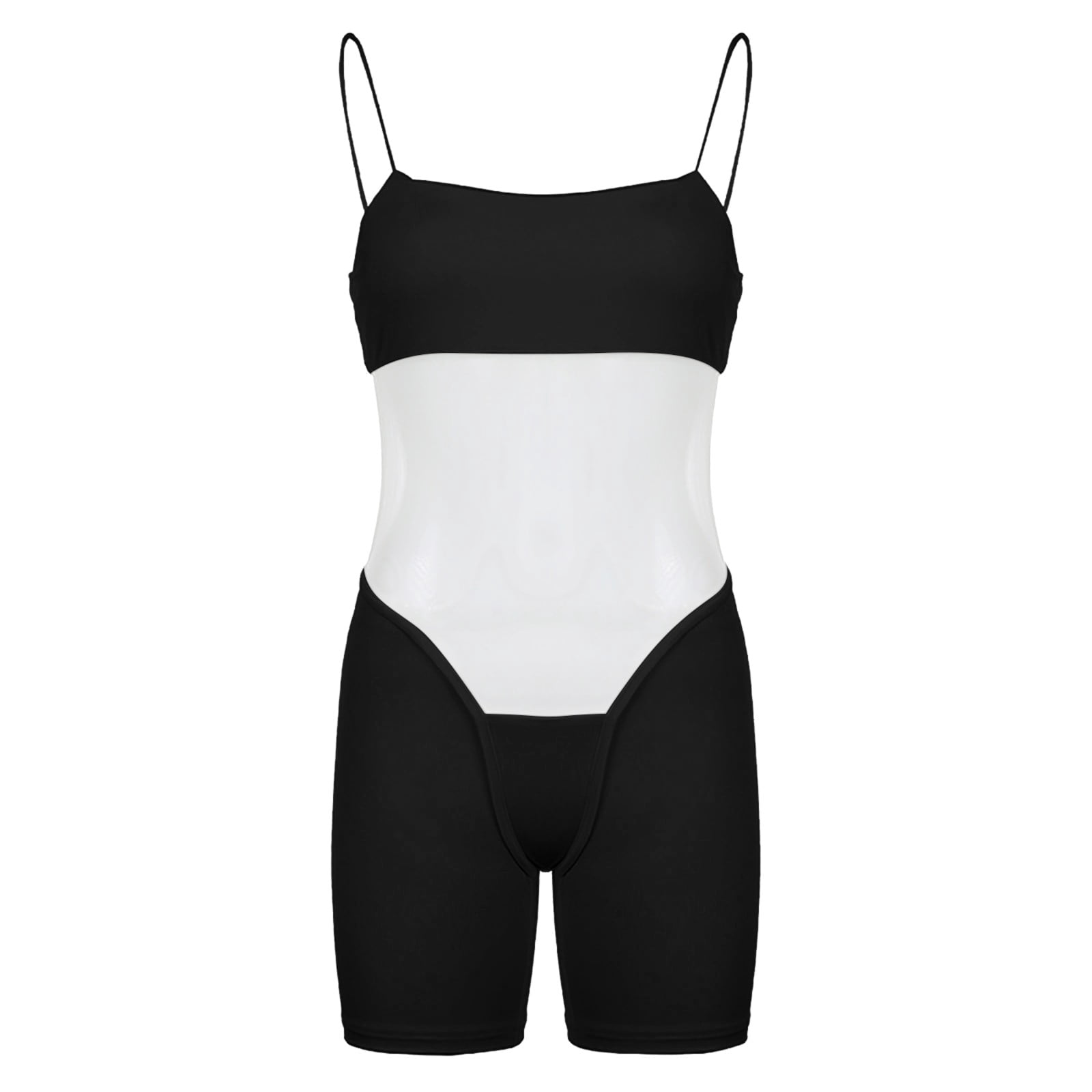 VBARHMQRT Female Bodycon Jumpsuit Long Sleeve Ribbed Women's Featured