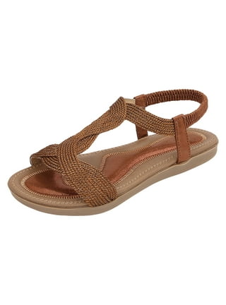 Ladies Fashion Solid Color Leather Flip Flops All Casual Buckle