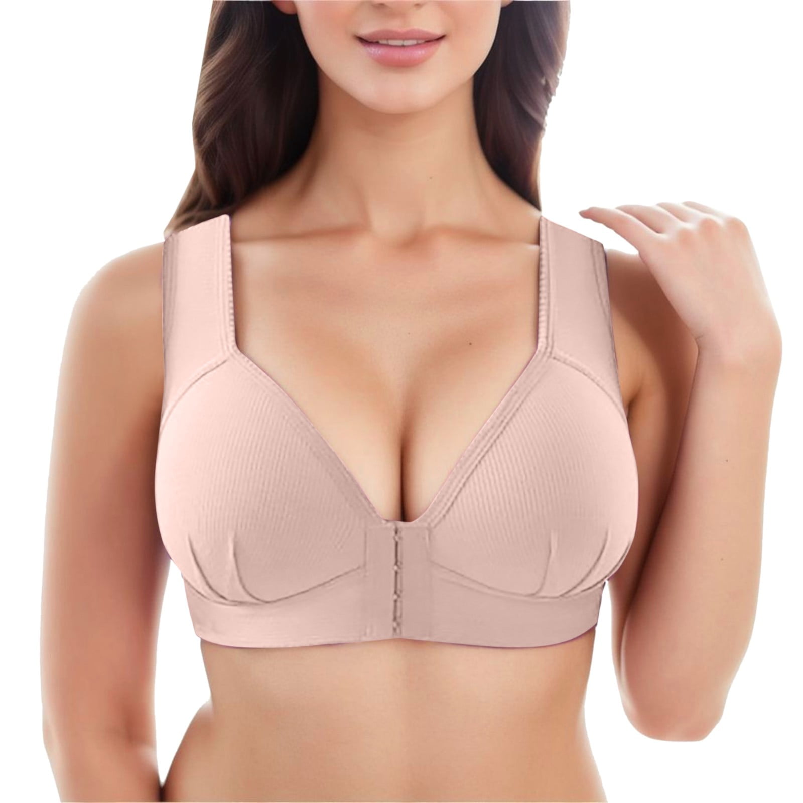 VBARHMQRT Female Sports Bras for Women Padded Sewn in Bra Wire