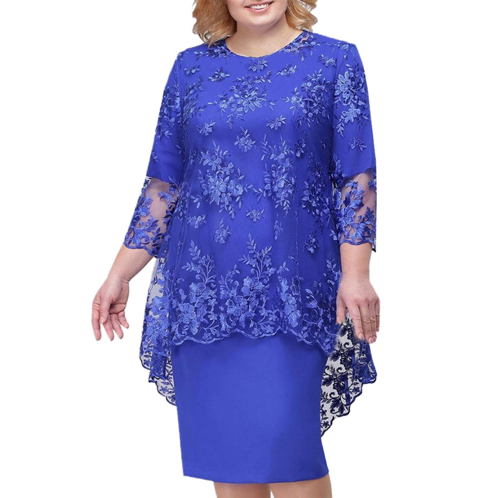 VBARHMQRT Female Spring Dresses for Women 2024 Plus Size Casual Women's ...