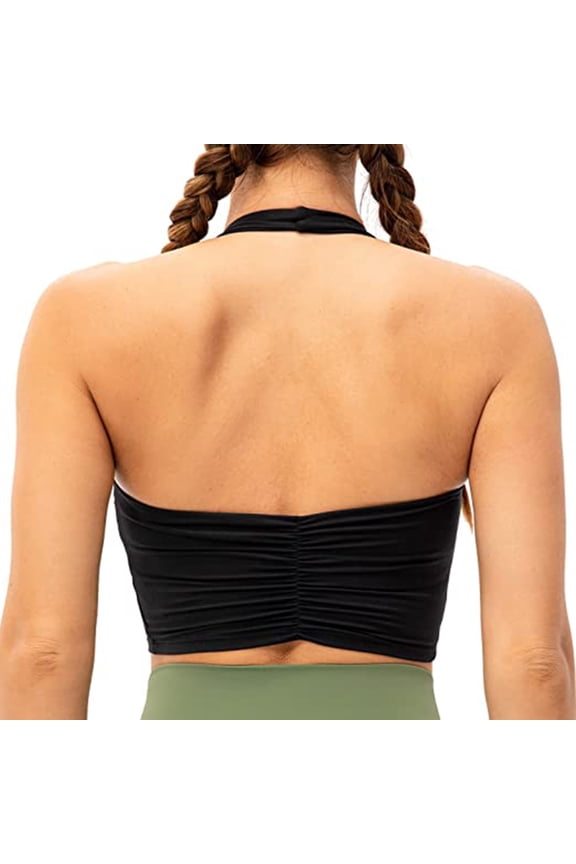 Female Supportive Sports Bras for Women High Support Women's Halter Sports Bra Yoga Bralette Crop Bras Top Plus Size Sports Bra High Support Adjustable Plus Size Bralettes for Women Sexy