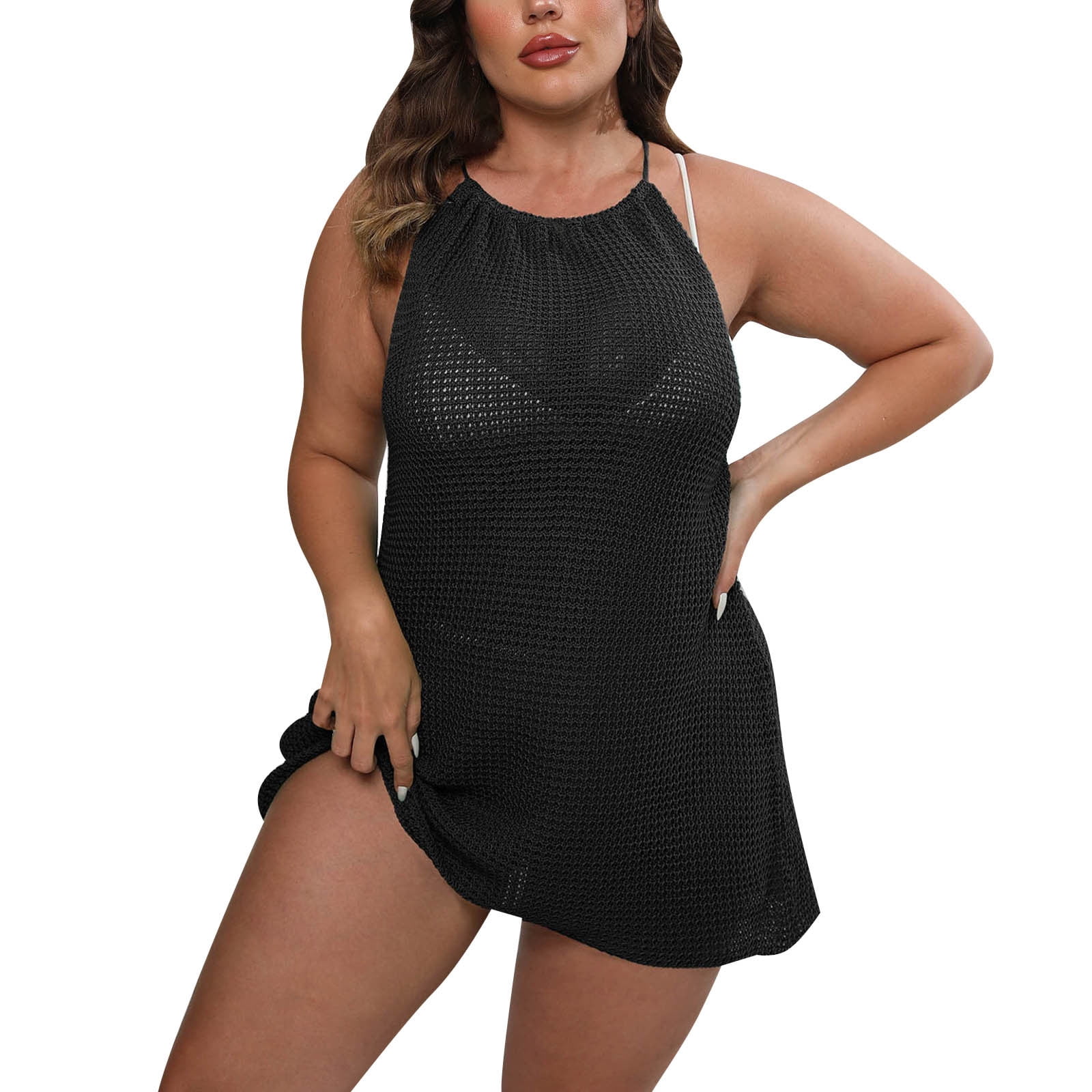 VBARHMQRT Female Swimsuit Cover up Plus Size Wrap Women Plus Size Sexy ...