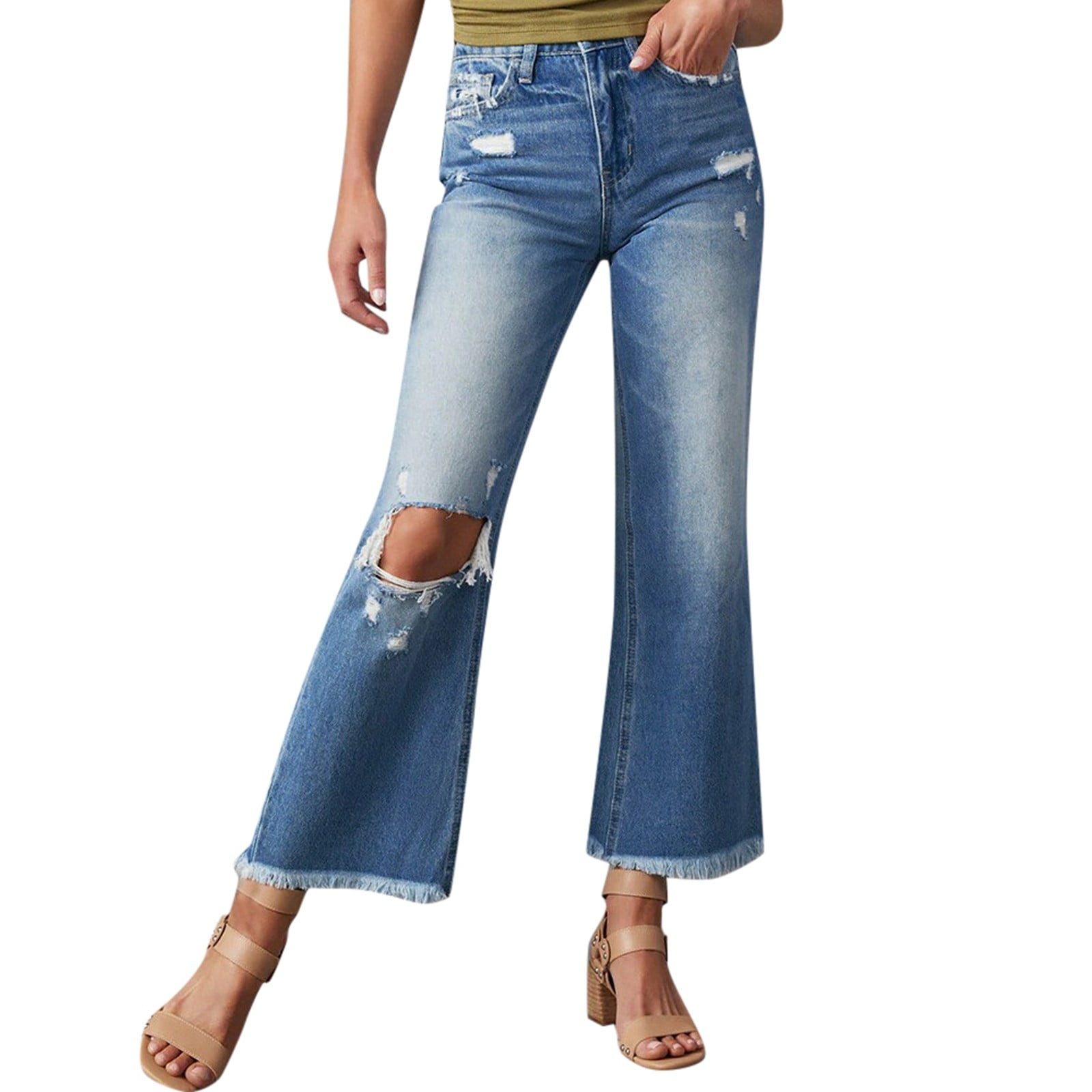 VBARHMQRT Female Trending Jeans for Women 2024 High Waisted Women