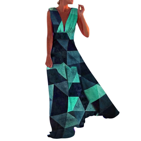 VBARHMQRT Female Winter Dress Women Casual Boho Print Zipper V Neck Sleeveless Long Dress Holiday Dress Floral Mini Dress Black Dresses for Women Short Party