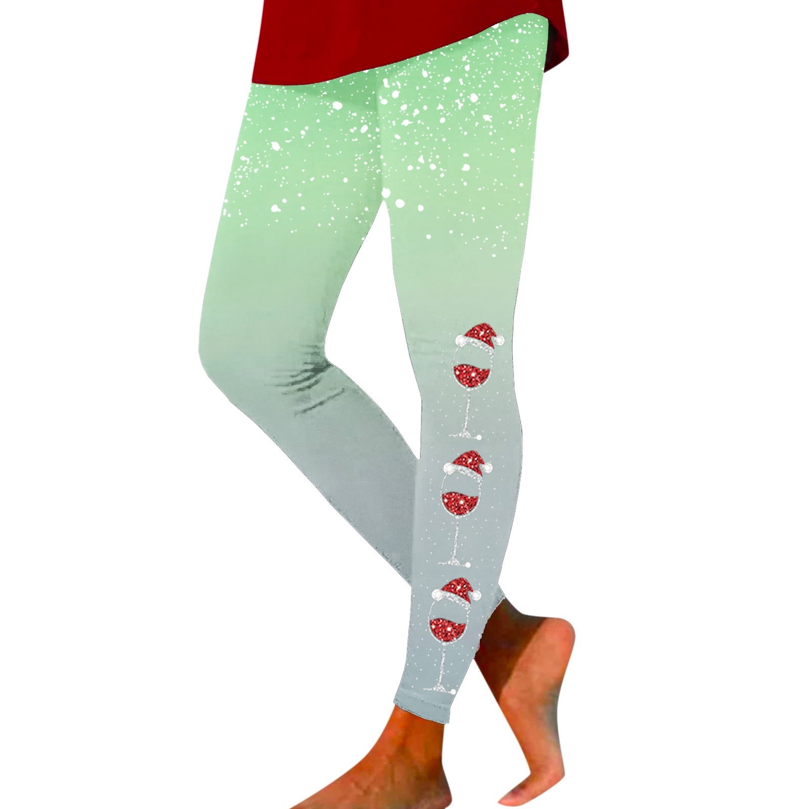 VBARHMQRT Flare Leggings for Women with Pockets Petite Womens Gradient  Christmas Printing Tight Hip Lifting Fitness Yoga Leggings Yoga Pants with  Pockets for Women Flare Petite Yoga Pants 