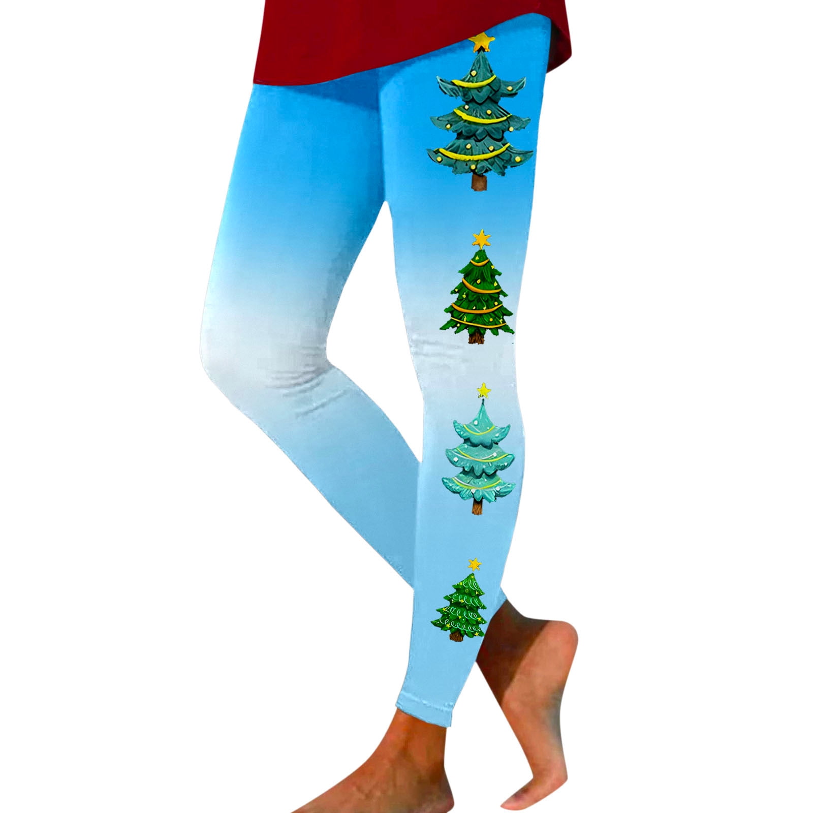 VBARHMQRT Flared Yoga Pants for Women Butt Lifting Casual Fashion Christmas  Printed Sports Leggings Casual Yoga Leggings Flared Yoga Pants Sets for
