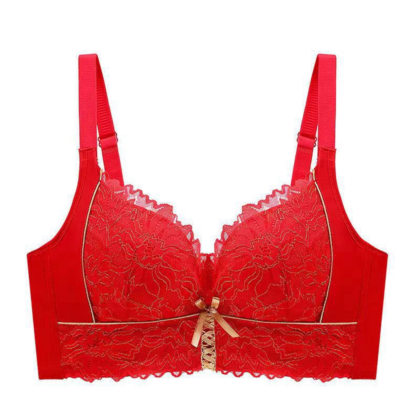 VBARHMQRT High Impact Sports Bras for Women Large Bust Small Chest Push up Underwear Adjustable