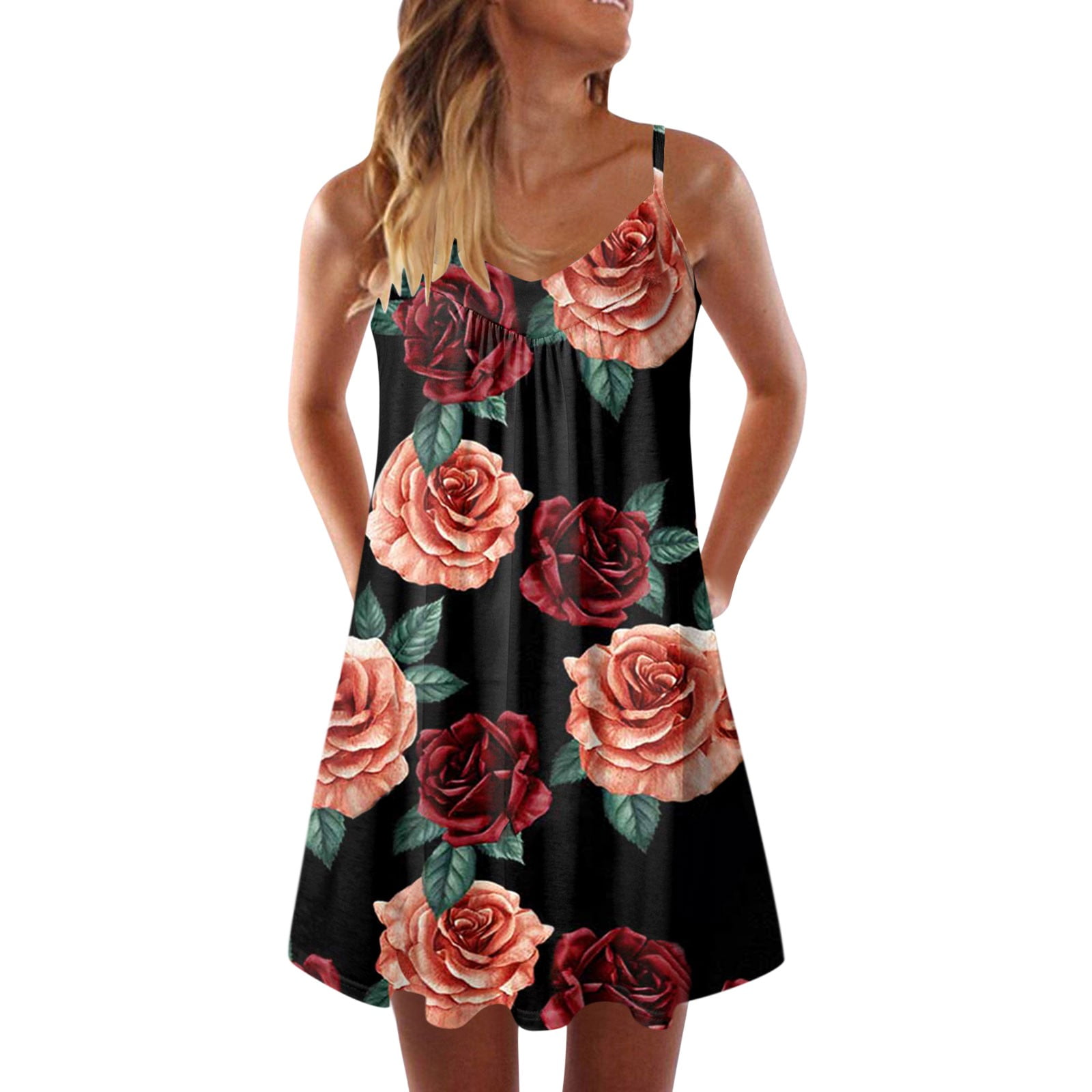 VBARHMQRT Long Sleeve Formal Dress Women's Printed Boho Sundress for ...