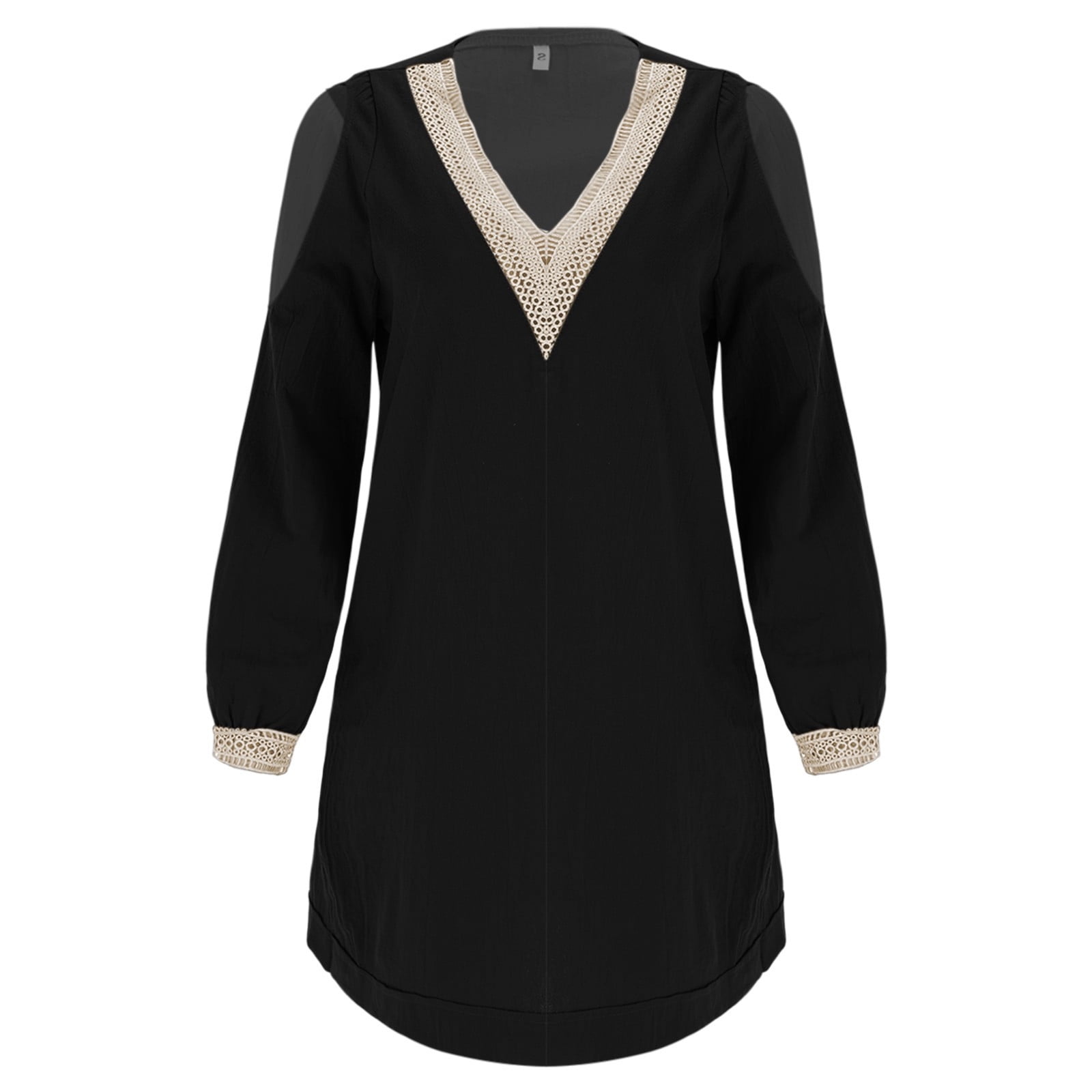VBARHMQRT Midi Dress Women's Off Shoulder Long Sleeve Lace Linen Long ...