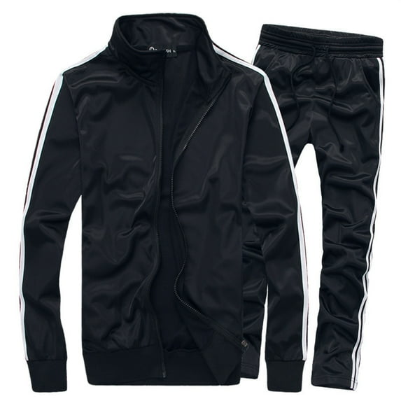VBARHMQRT Outfits for Men 2 Piece Sets Senior Casual Tracksuit Full Zip Running Jogging Athletic Sports Jacket and Pants Set Workout Outfits for Men Big and Tall Mens Beach Outfit