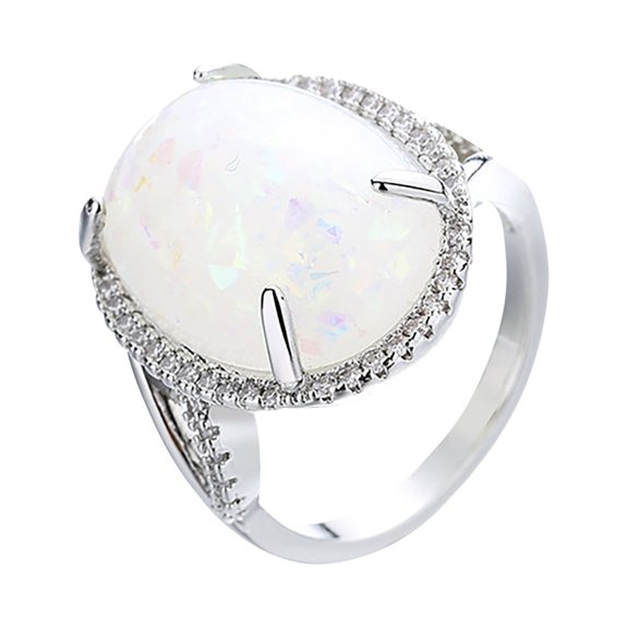 VBARHMQRT Promise Rings for Her Moissanite Heart Four Claws Gemstone and Diamond Ring for Women Fashion Jewelry Popular Accessories Pearl Ring Set for Women Gemstone Rings