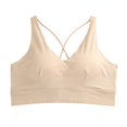 thumbnail image 1 of VBARHMQRT Sports Bras for Women Large Bust Plus Size Anti Slip Ice Silk Hook Buckle Beautiful Back and Enlarged Lace Sexy and Comfortable Bra Strapless Bra Push up Plus Size, 1 of 4