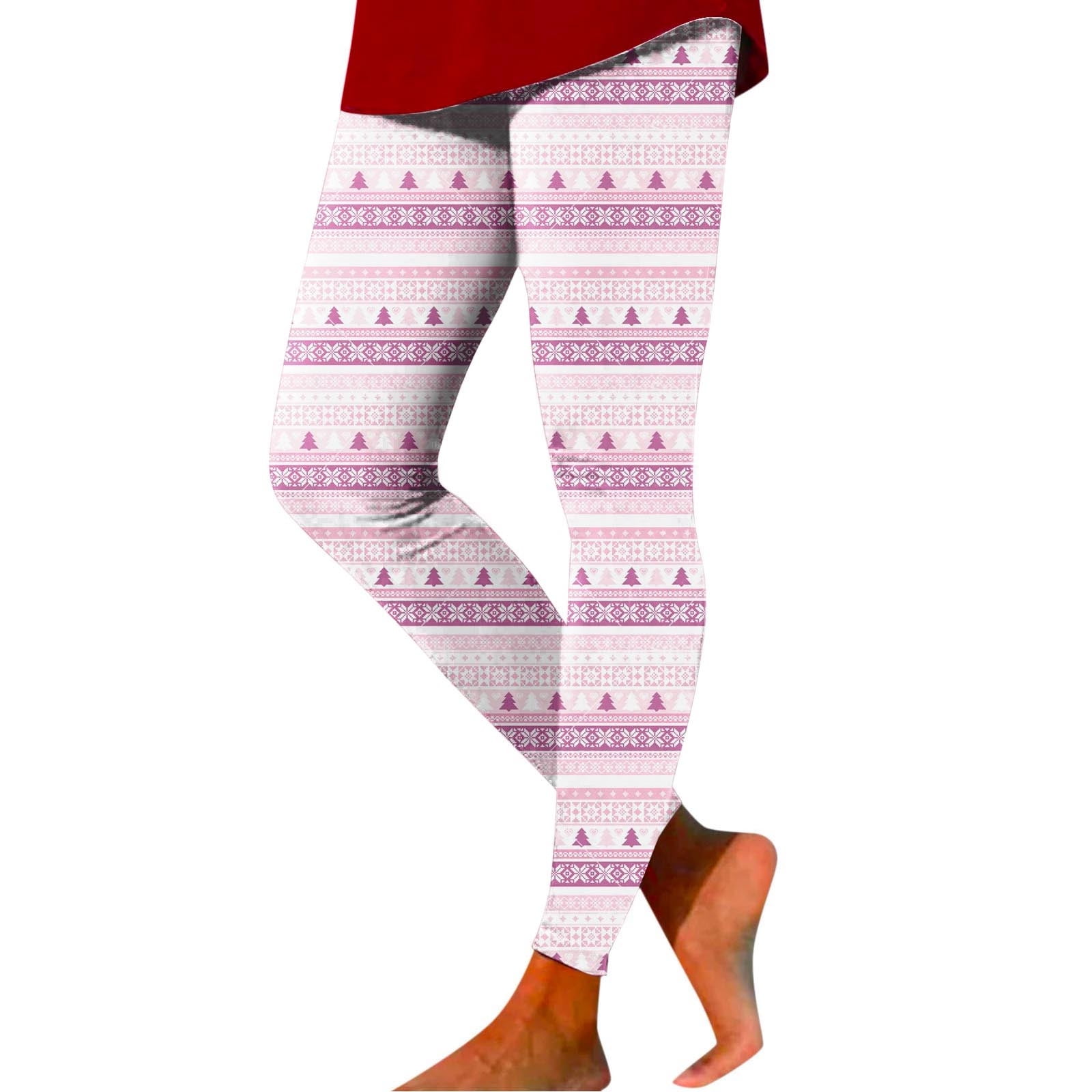 VBARHMQRT Straight Leg Yoga Pants with Pockets Tall Casual Christmas  Printed Skinny Long Leggings for Autumn and Winter Seasons Womens Leggings  High Waisted Tummy Control Workout Leggings Capri Length 