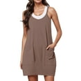 thumbnail image 1 of VBARHMQRT Summer Dresses for Women 2024 Vacation with Pockets Women Summer Sleeveless Mini Dress Casual Short Sundress Workout Tennis Onesie with Pockets Black Dresses for Women Plus Size Formal, 1 of 8