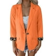 thumbnail image 1 of VBARHMQRT Sweatshirt Blazers for Women Casual Ladies' Solid Color Slim Fit One Button Middle Sleeve Leisure Suit Jacket Blazer for Women Plus Size Green Sequin Blazer for Women, 1 of 4