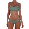 thumbnail image 1 of VBARHMQRT Swim Cover up for Women Crochet Skirt Women Bandeau Bandage Two Piece Bikini Swimsuit Sexy Bikini Set Push up Brazilian Swimwear Beachwear Swimsuit Swim Suits for Women 2024 Tankini, 1 of 8