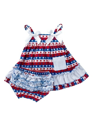 Red White Blue Baby Girl Outfit