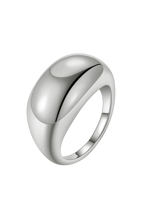 Wedding Ring Dome Statement Rings Gold Plated Stackable Thick Band Knuckle Rings for Women Finger Minimalist Jewelry Size 5 12 Engagement Ring Set Sterling Silver