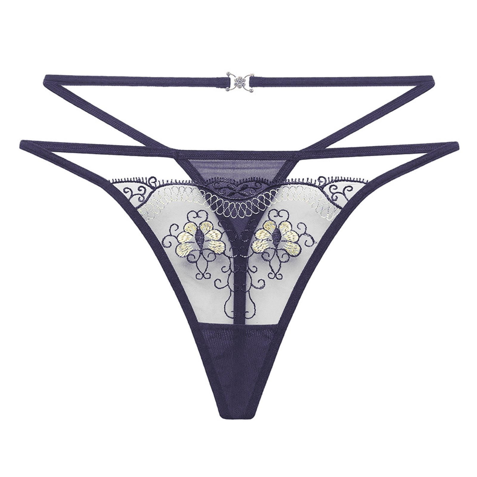 VBARHMQRT White Underwear Women Women's Sexy Panties Mesh Embroidery