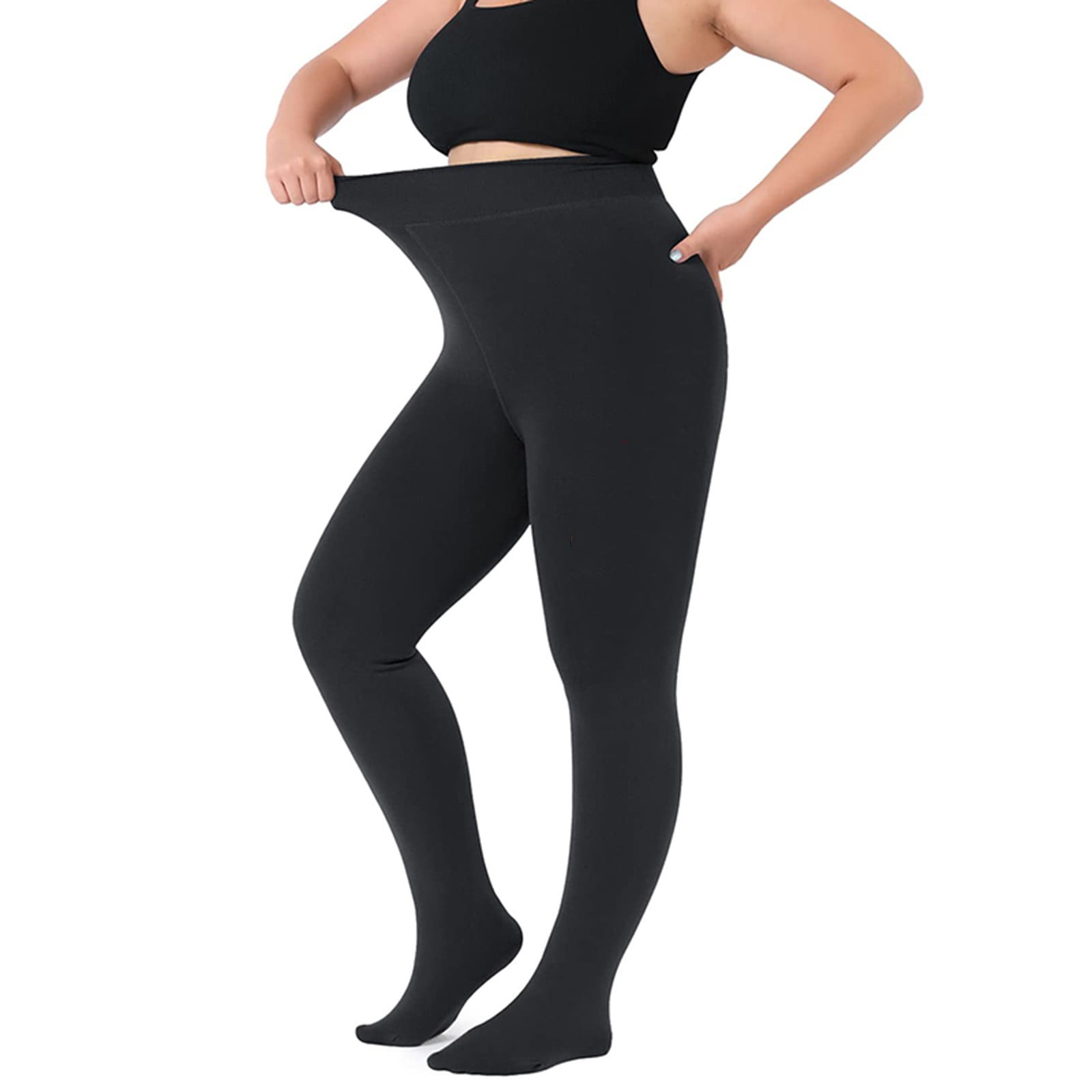 VBARHMQRT Wide Leg Yoga Pants for Women Plus Size Tall Fleece Lined