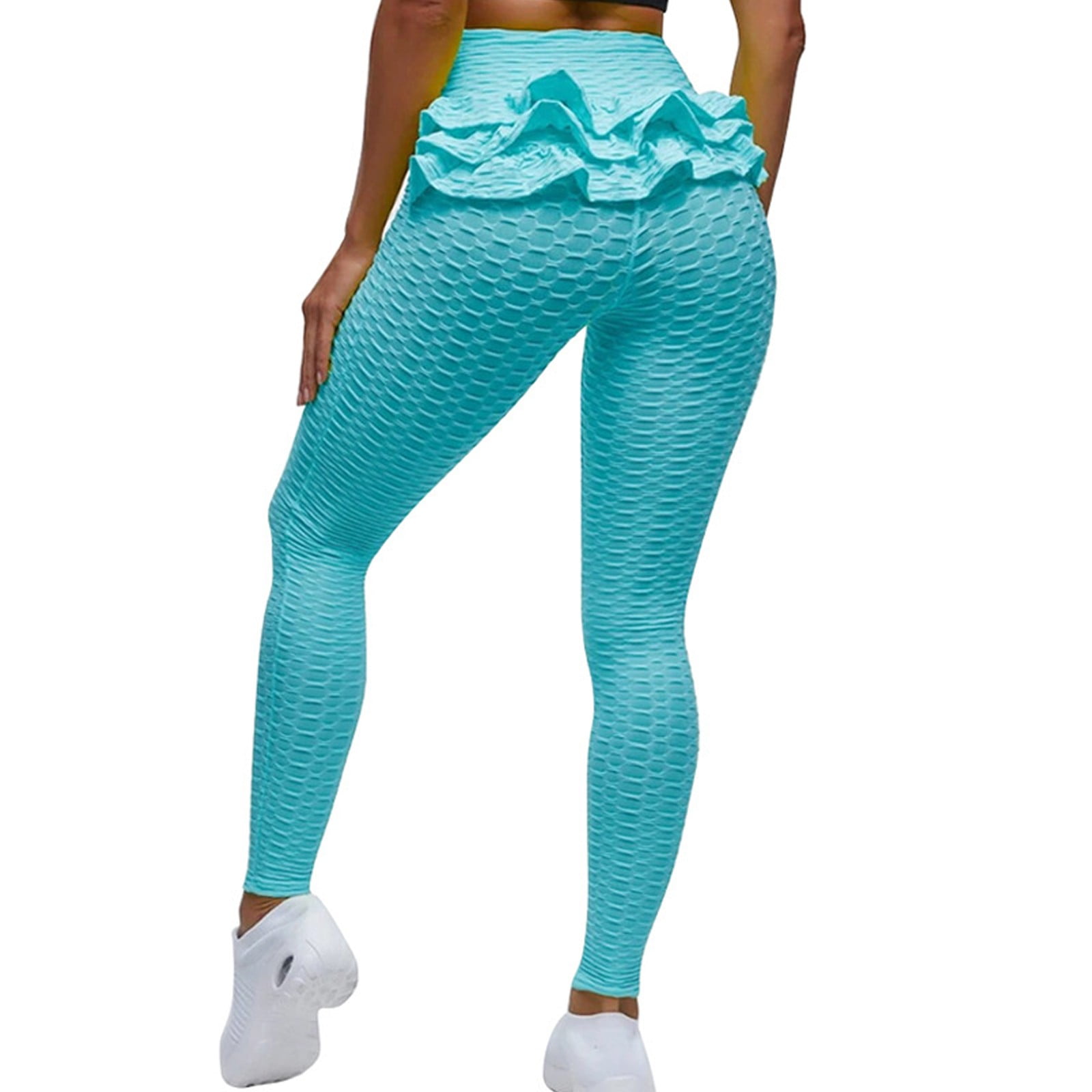 VBARHMQRT Women's Yoga Pants Tall Sizes Women's Bubble Hip Lifting