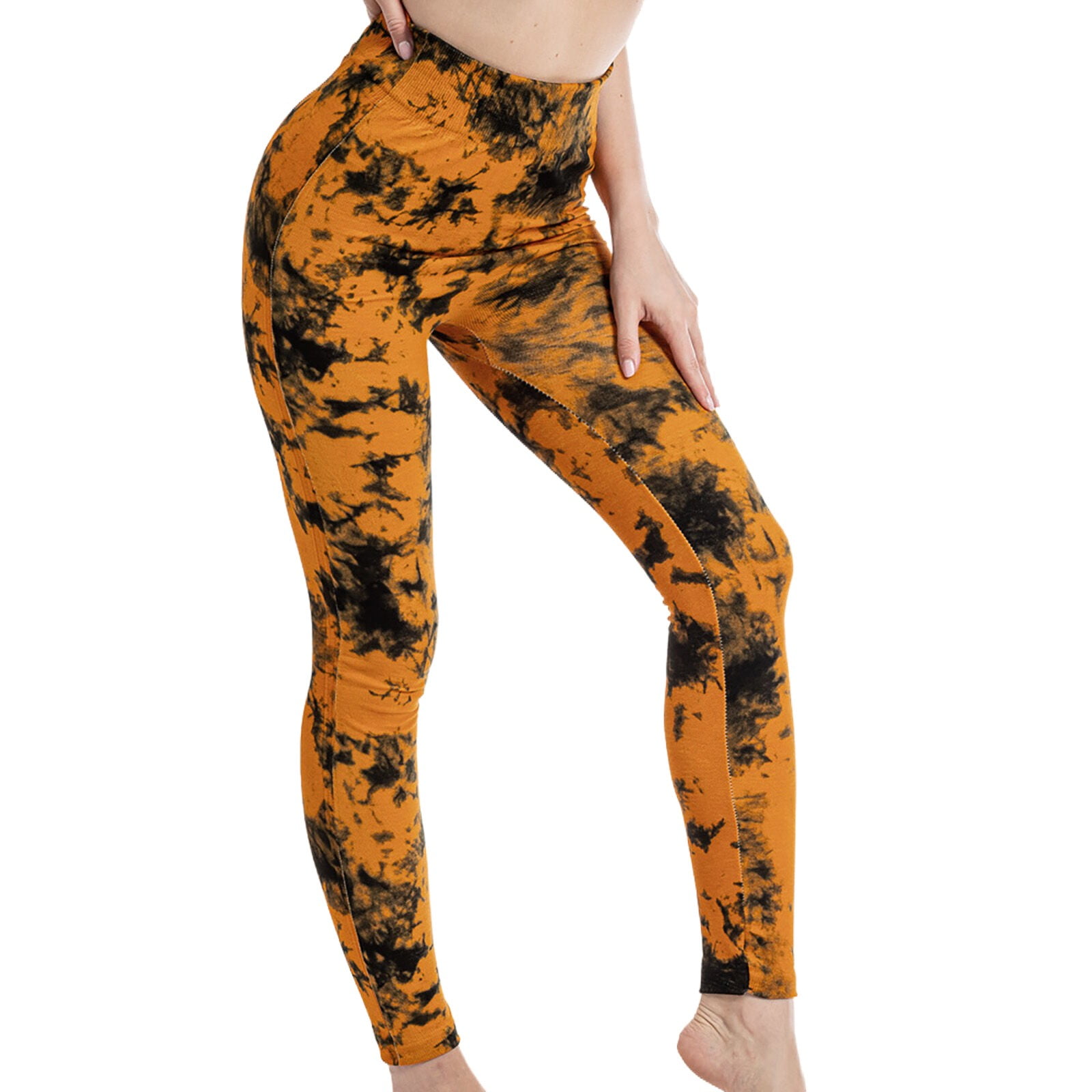 VBARHMQRT Women's Yoga Pants Tall Sizes Women Tie Dyed Sports Leggings