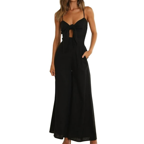 VBARHMQRT Womens Romper Shorts Casual Casual Style Lace Up Suspender Irregular Bow Hollowed Out Sexy Jumpsuit Womens Rompers for Summer Plus Size Sexy Romper for Women Club with Loose Arm Sleeves