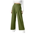 thumbnail image 1 of VBARHMQRT Yellow Sweatpants Fashion Casual Solid Color Wide Leg Elastic Pants Work Business Casual High Waisted Dress Pants Flowy Trousers Office Pants Jogging Pants for Women Oversized Sweatpants, 1 of 7