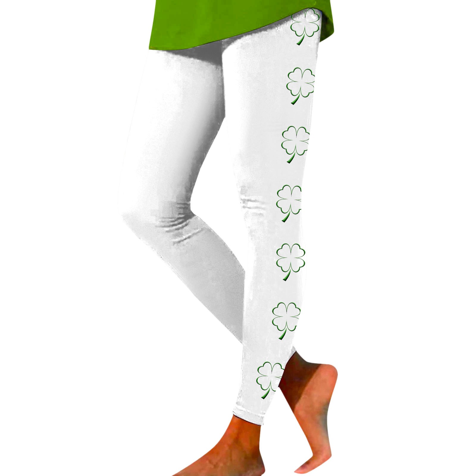 VBARHMQRT Yoga Pants Women Flare Short Leggings Workout out Leggings Irish Festival Cartoon