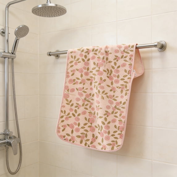 VBBHG Cotton Waffle Kitchen Towels – 13.77x29.52 inch Terry Cloth Waffle Decorative Dishcloth for Kitchen Hanging Loop Absorbent Hand Tea Towel for Home Design, Flower