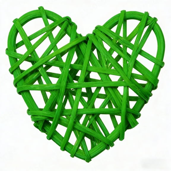 VBBHG Wicker Rattan Balls, 2.36 inch Anniversary Rattan Ball Decorative, Heart Shaped and Round Wicker Dried Vine Balls for Party Wedding