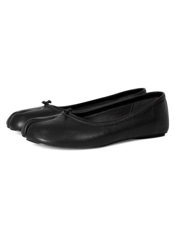 Tabi Ballet Flats Shoes for Women Rounde Toe Wide Width Split Toe Low Heel Comfortable Flats Shoes