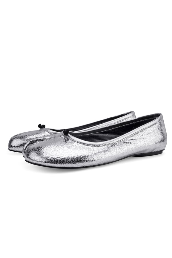 Tabi Ballet Flats Shoes for Women Rounde Toe Wide Width Split Toe Low Heel Comfortable Flats Shoes