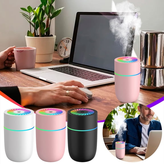 VBDON Desk Humidifier, Small Humidifier for Plants, Plant Humidifier Indoor Houseplants, Portable Cool Mist Humidifiers Easy to Clean Water Tank