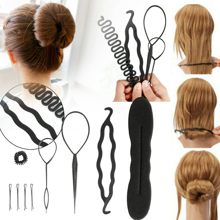 Vbestlife 4/9Pcs New Fashion Hair Bun Maker Braiding Styling Disk Twist Tools DIY Accessories 3Types,Hair Styling Accessories,Hair Braid Tools, Size