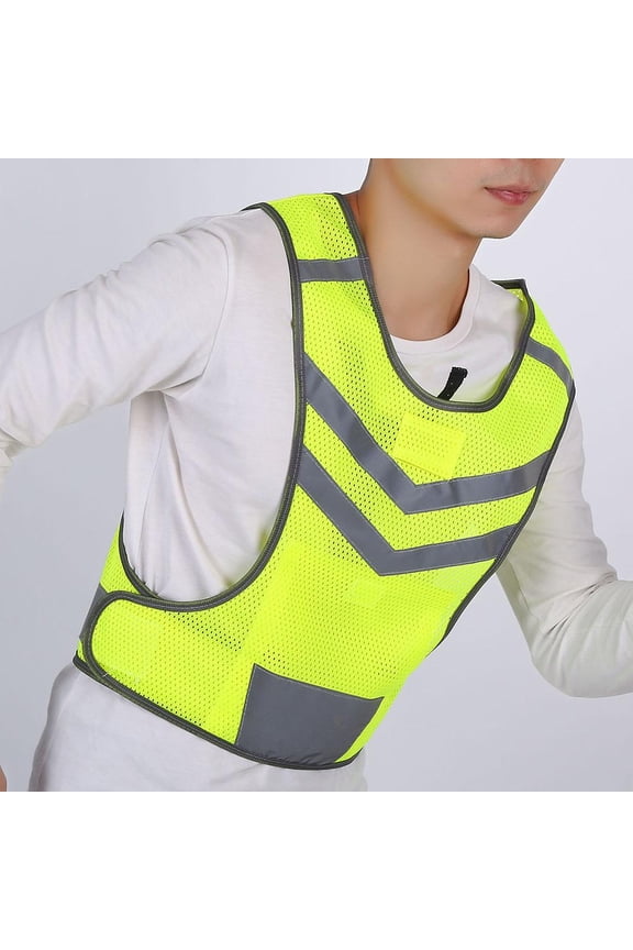 VBESTLIFE High Visibility Adjustable Reflective Safety Vest For Outdoor Sports Cycling Running Hiking, Fluorescent Vest, High Visibility Vest