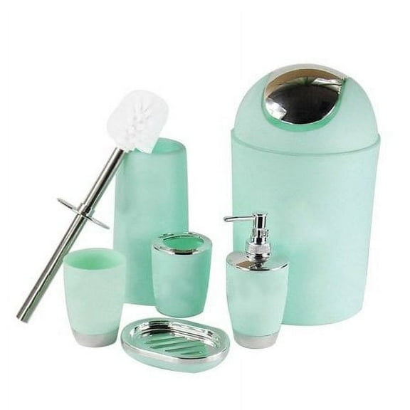 VBESTLIFE New 6Pcs Bathroom Accessory Set Soap Dish Dispenser Tumbler Toothbrush