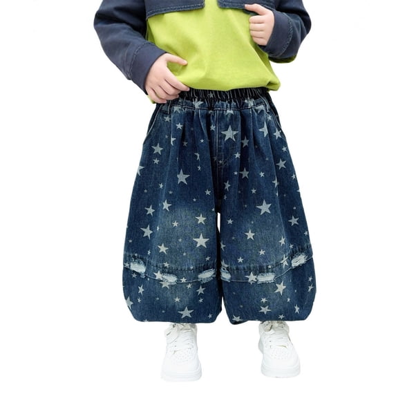Roiped VBEWZET Balloon Fit Distressed Jeans Boys Baggy Harem Ripped Denim ...