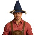 thumbnail image 1 of VBEWZET Solid Oktoberfest Bavarian Hat with Rope Band, Wide Brim Pointed Top Hat, Unisex Halloween Party Stage Performance Cosplay Hat Black One Size, 1 of 4