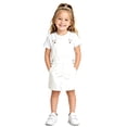 thumbnail image 1 of VBEWZET Solid White Loose Pinafore Skirt for Girls, Adjustable Buckle Strap Kids Casual Overall Dress with Pockets White 8-9 Years, 1 of 5