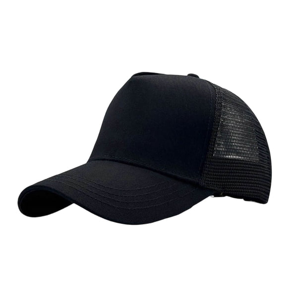 VBEWZET Summer Mesh Flat Top Cap, Breathable Hat, Protection Outdoor Sun Cap with Metal