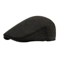 thumbnail image 1 of VBEWZET Unisex Herringbone Newsboy Flat Cap, Vintage British Wool Blend Hat, Multi Color Retro Painter Beret Driving Sun Hat for Men Women Army Green One Size, 1 of 2