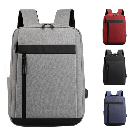 VBEWZET Unisex Large Capacity Laptop Backpack with USB Charging Port, Multifunctional Business Travel Daypack, Casual Computer Backpack for Men Women Office Commute Grey