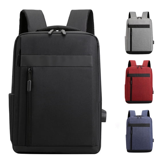 VBEWZET Unisex Large Capacity Laptop Backpack with USB Charging Port, Multifunctional Business Travel Daypack, Casual Computer Backpack for Men Women Office Commute Black