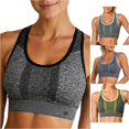 thumbnail image 1 of VBEWZET Women Racerback Sports Bra Breathable Mesh Comfort Stretchy Workout Athletic Brassiere Grey XL, 1 of 4