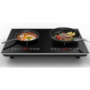 VBGK Induction Cooktop 24 Inch 2 Burner Electric Burner Countertop Hot Plate for Cooking 110v,3H & Auto Shutdown Induction Burner,Child Lock Electric Cooktop with Plug