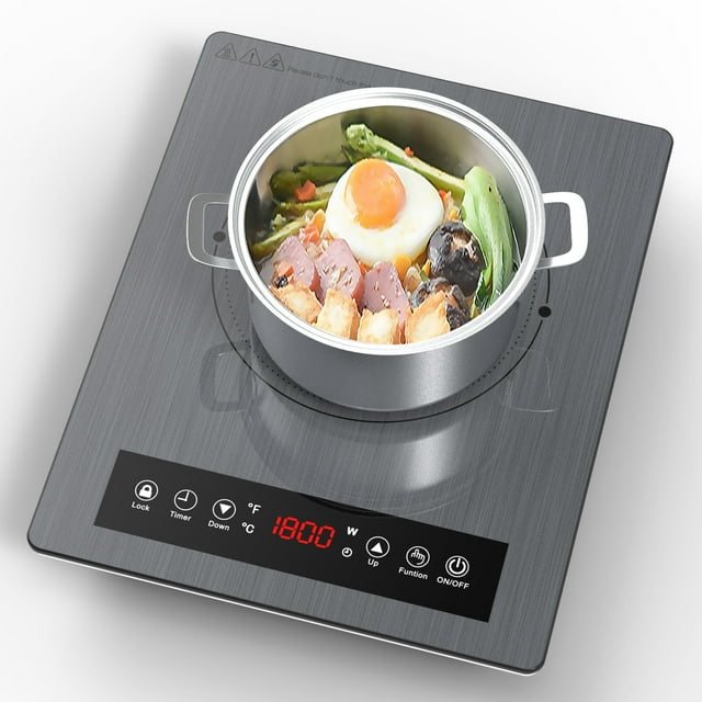 VBGK Portable Induction Cooktop 120V Induction Single Burner with Plug