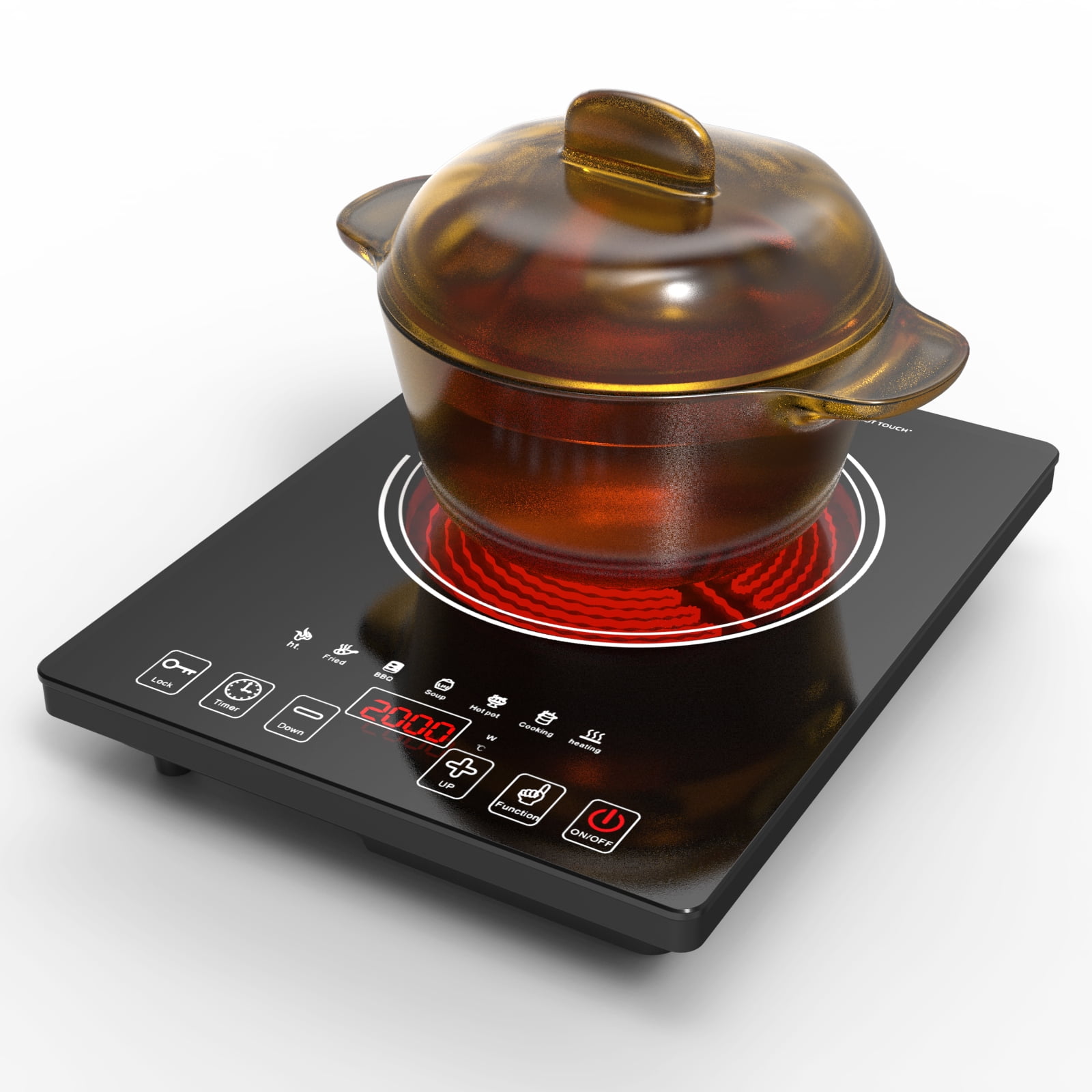 VBGK Portable Induction Cooktop European Plug Countertop Burner 2000W