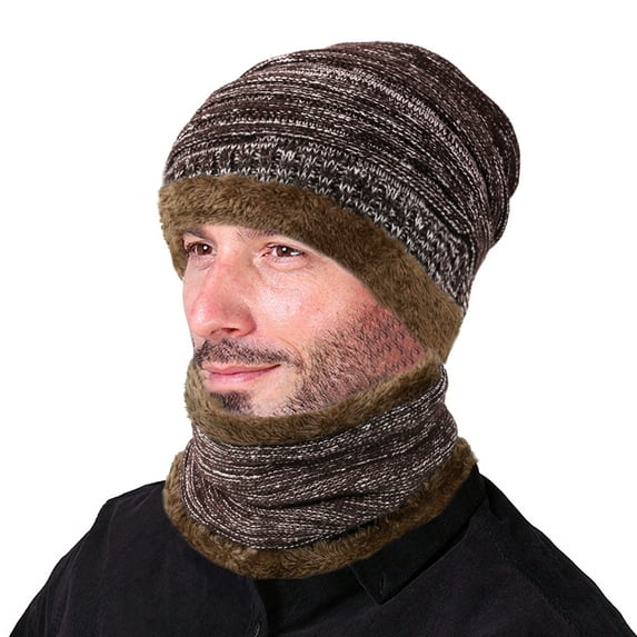 VBIGER Winter Beanie Hat Scarf Set Warm Knit Hat Thick Knit Skull Cap For Men Women