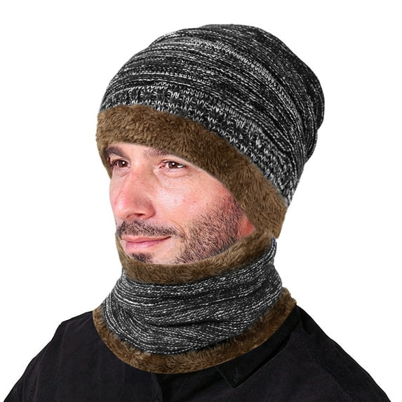 VBIGER Winter Beanie Hat Scarf Set Warm Knit Hat Thick Knit Skull Cap For Men Women